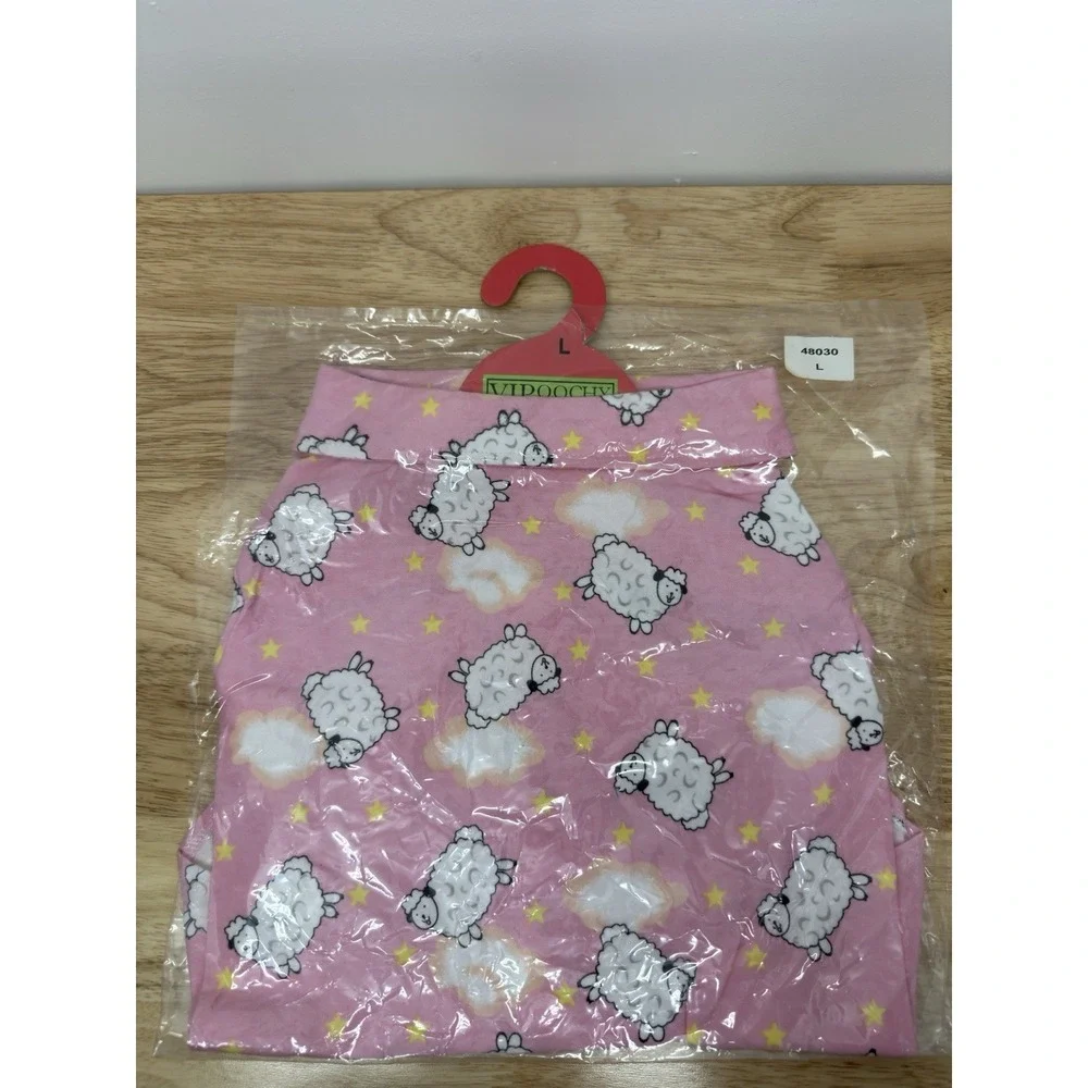 VIPoochy Dog Sweater Pajamas Coat Pink Sheep With Hook &Loop Closure Large #47‎